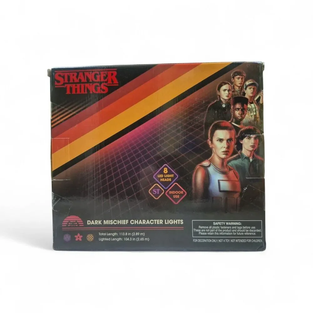 STRANGER THINGS String Lights Dark Mischief Character Lights Sound **BRAND NEW**